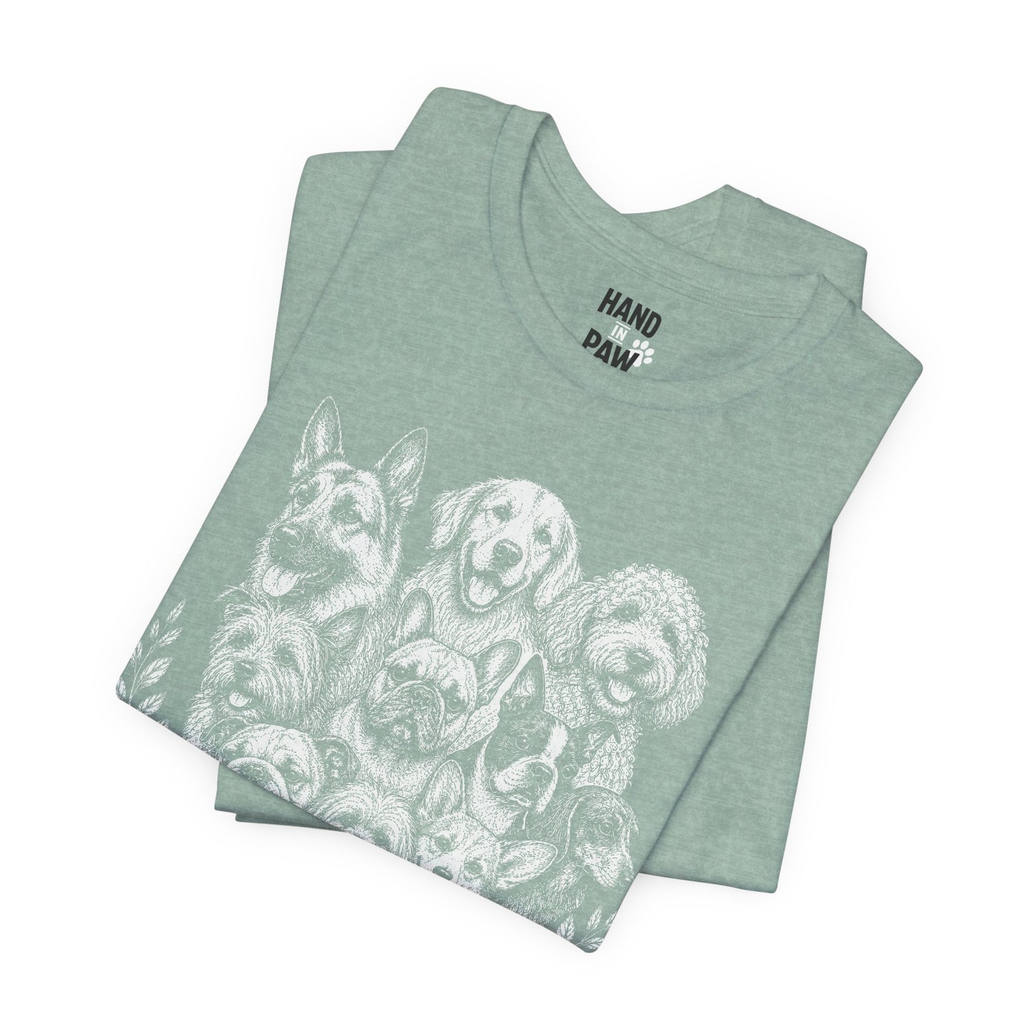 Hand in Paw Animal Rescue - Vintage Animal Sketch Logo T-Shirt
