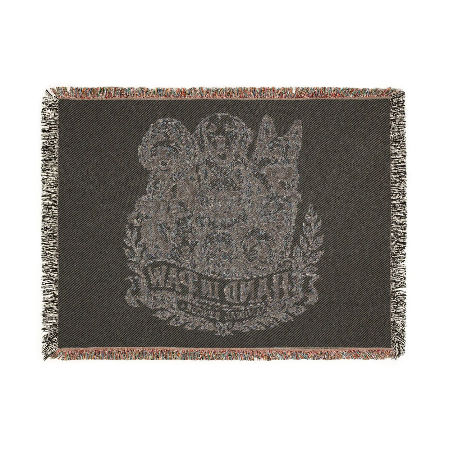 Vintage Sketch Dog Design - Woven Blanket