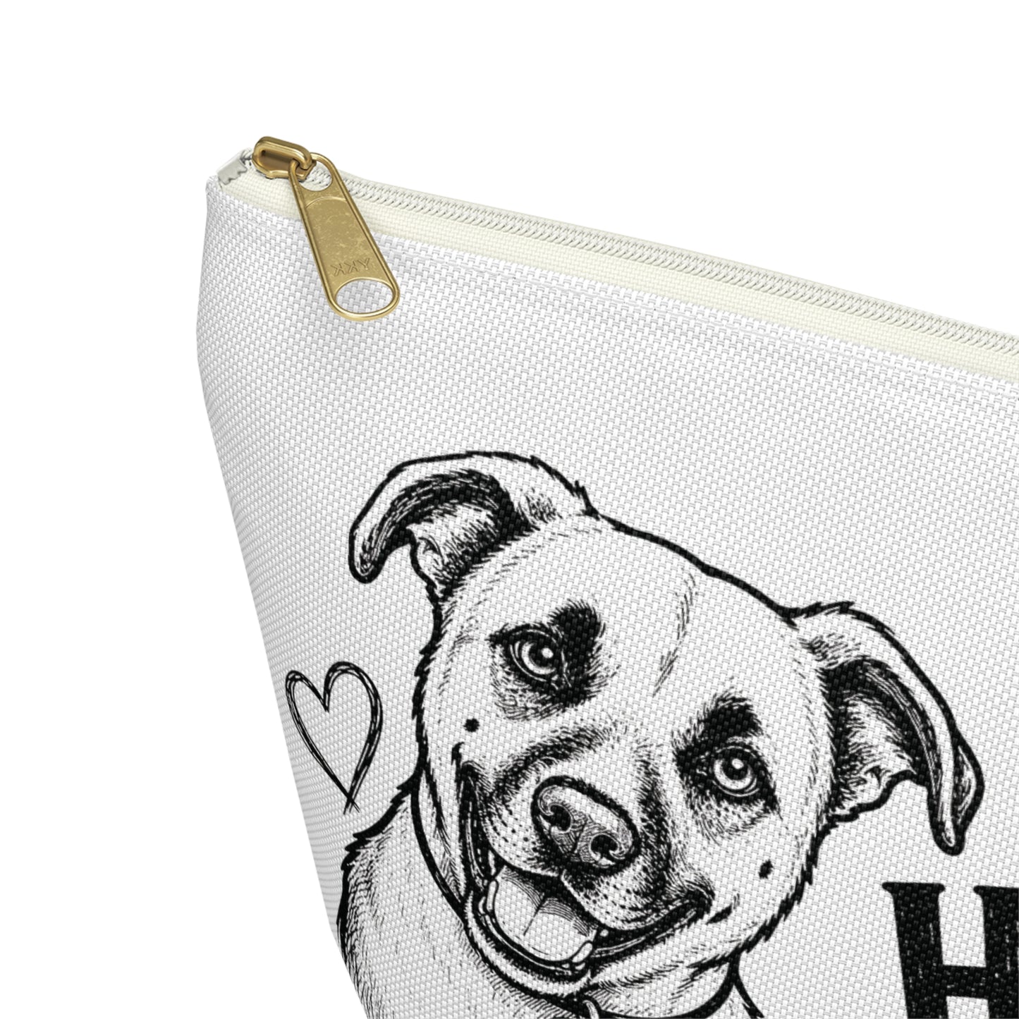Hand in Paw Accessory Pouch — Zippered T‑Bottom Makeup & Travel Organizer