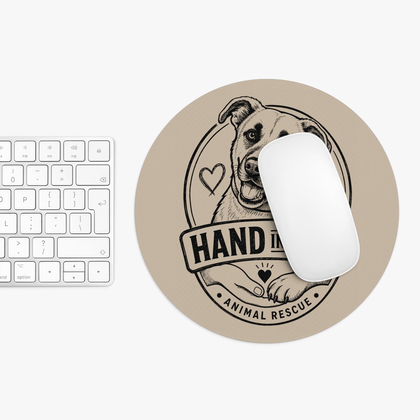 Hand in Paw Logo Design Mouse Pad