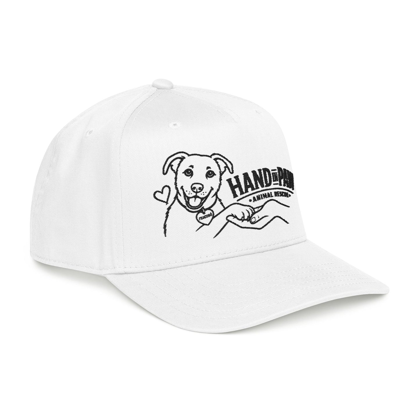 Mid Profile Baseball Cap - Embroidered Hand in Paw Design