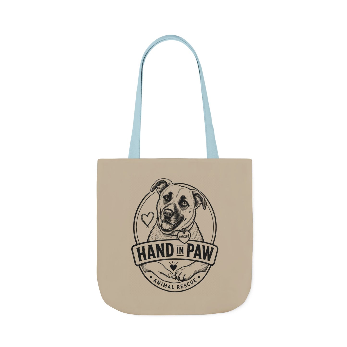 Canvas Tote Bag - Vintage Sketch Dogs Pattern