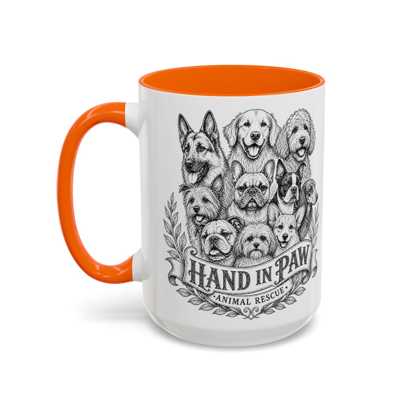 Vintage Animal Sketch Hand in Paw Logo Mug