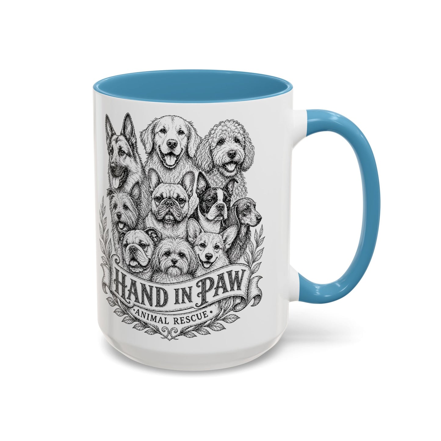 Vintage Animal Sketch Hand in Paw Logo Mug