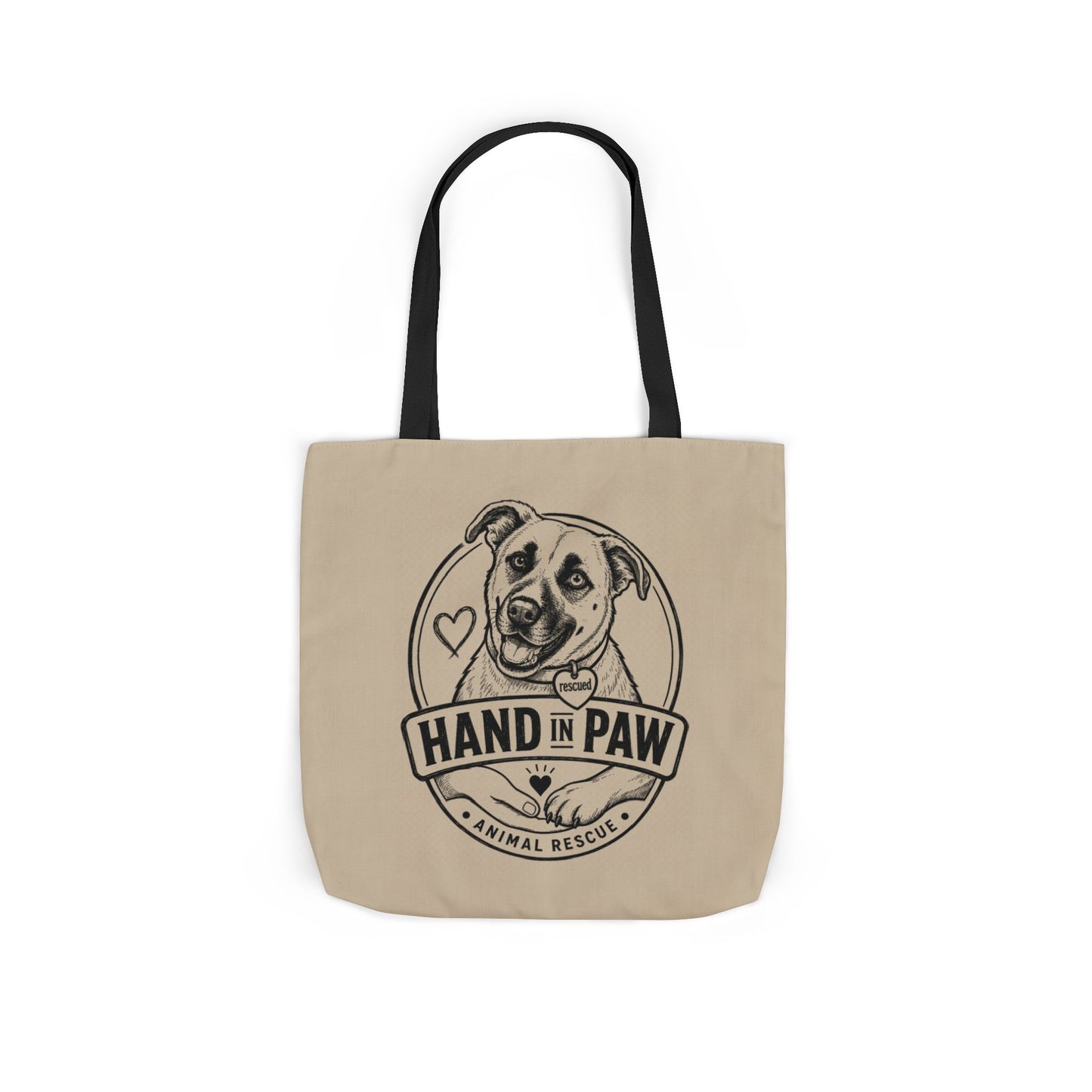 Canvas Tote Bag - Vintage Sketch Dogs Pattern