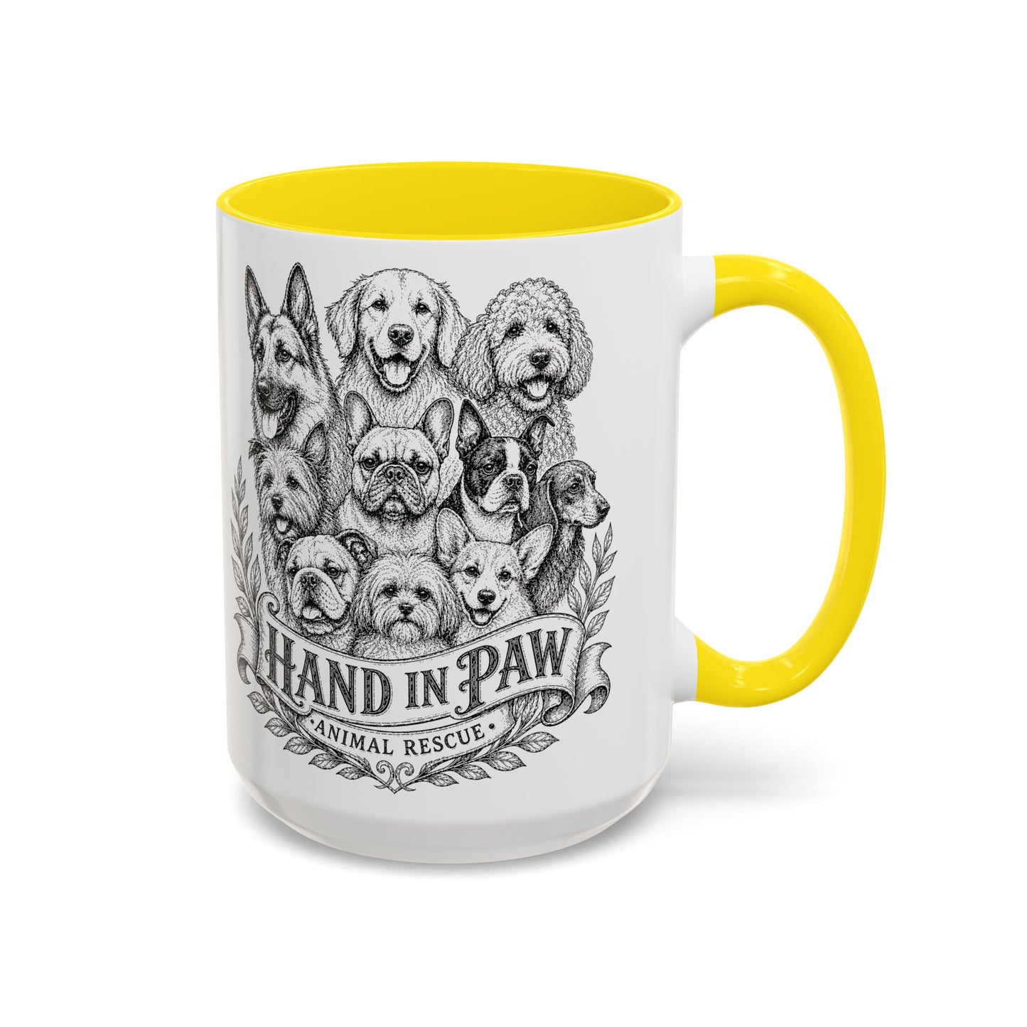 Vintage Animal Sketch Hand in Paw Logo Mug