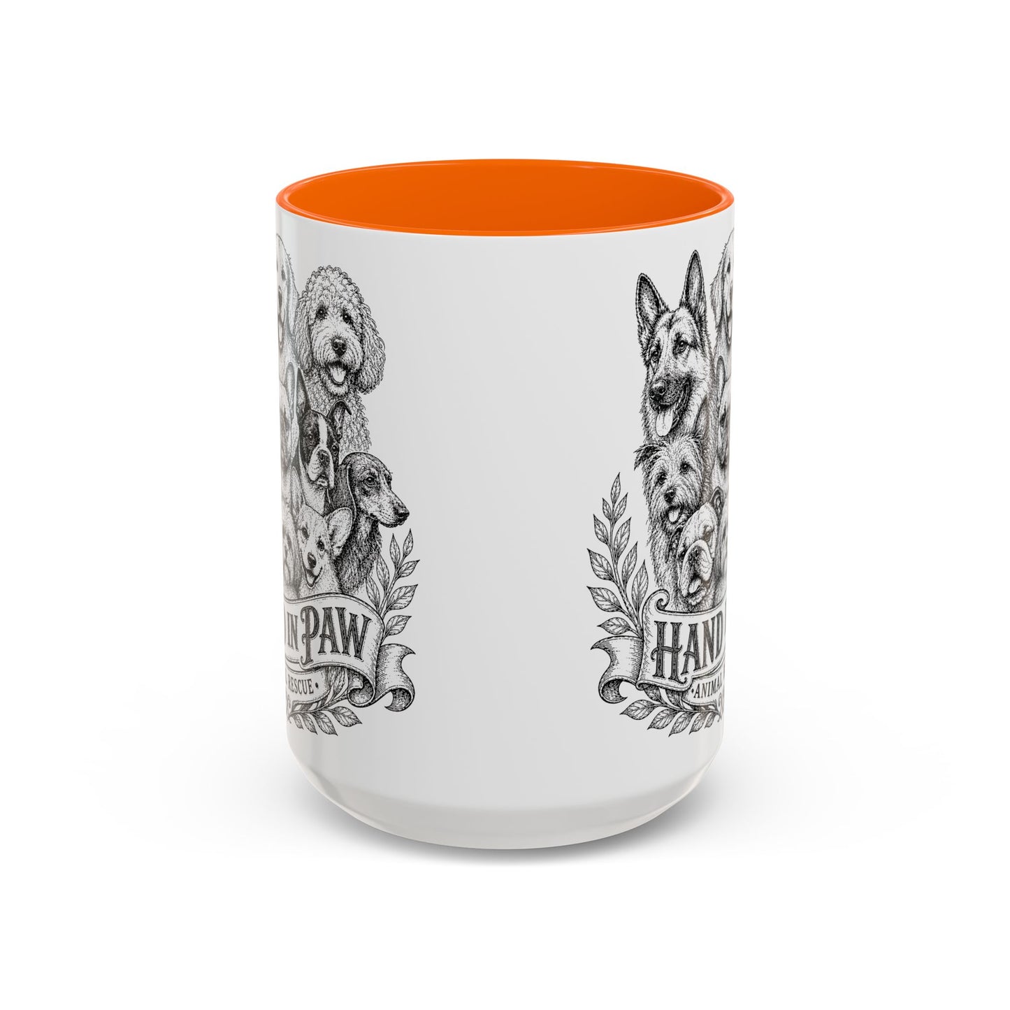 Vintage Animal Sketch Hand in Paw Logo Mug