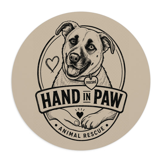Hand in Paw Logo Design Mouse Pad