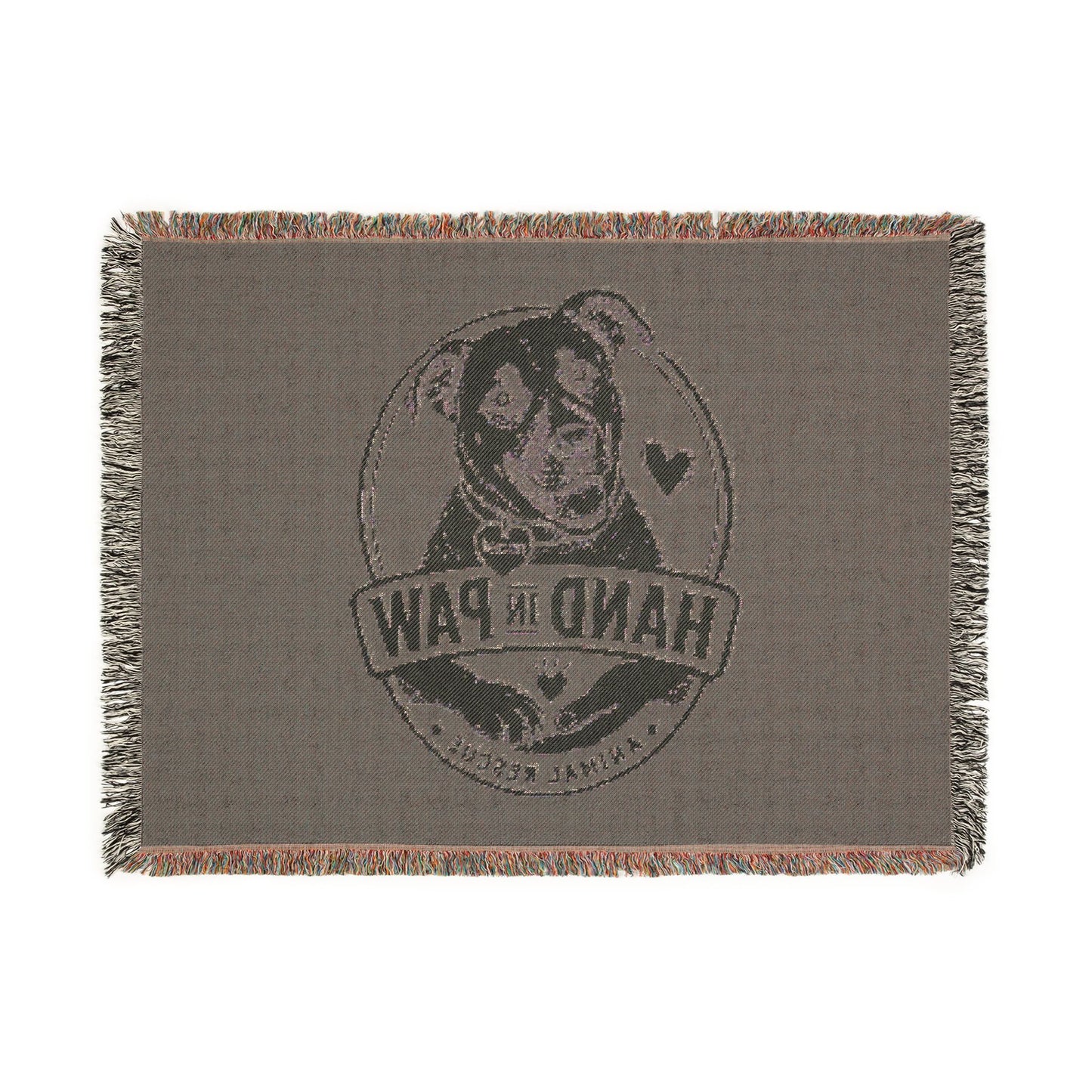 Hand in Paw Logo Woven Green Blanket