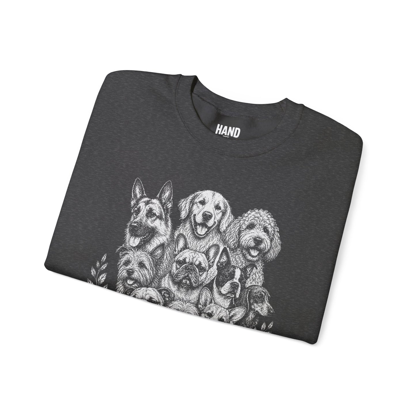 Hand in Paw Animal Rescue - Vintage Animal Sketch Unisex Crewneck Sweatshirt