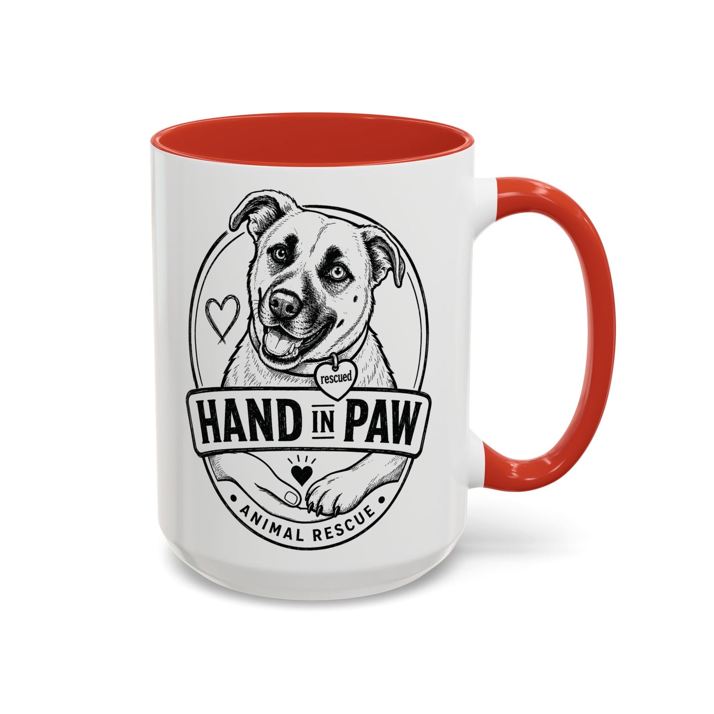 Hand in Paw Logo Mug