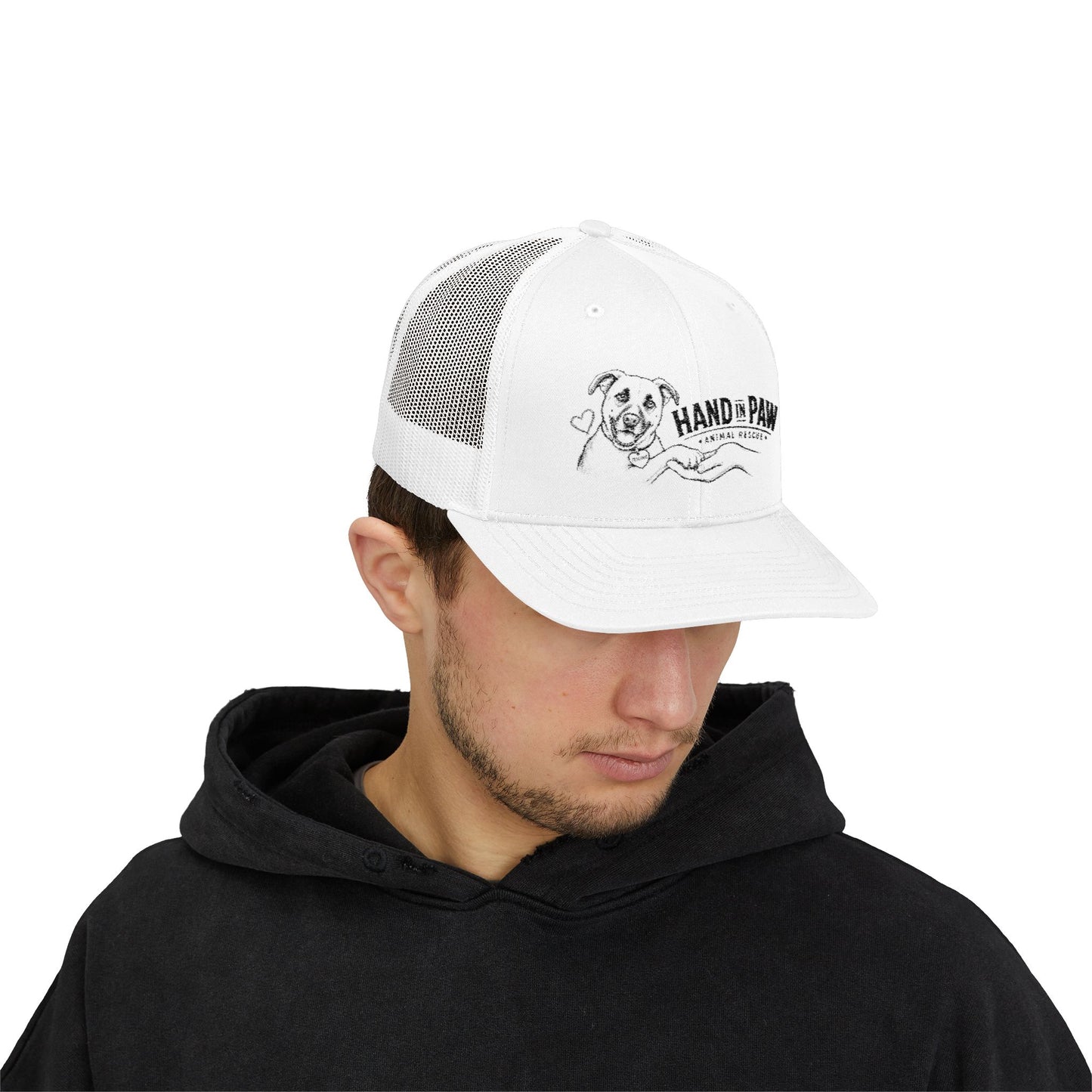 Hand in Paw - Embroidered Snapback Trucker Cap