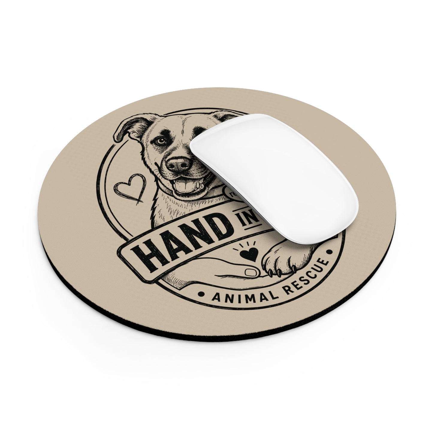 Hand in Paw Logo Design Mouse Pad