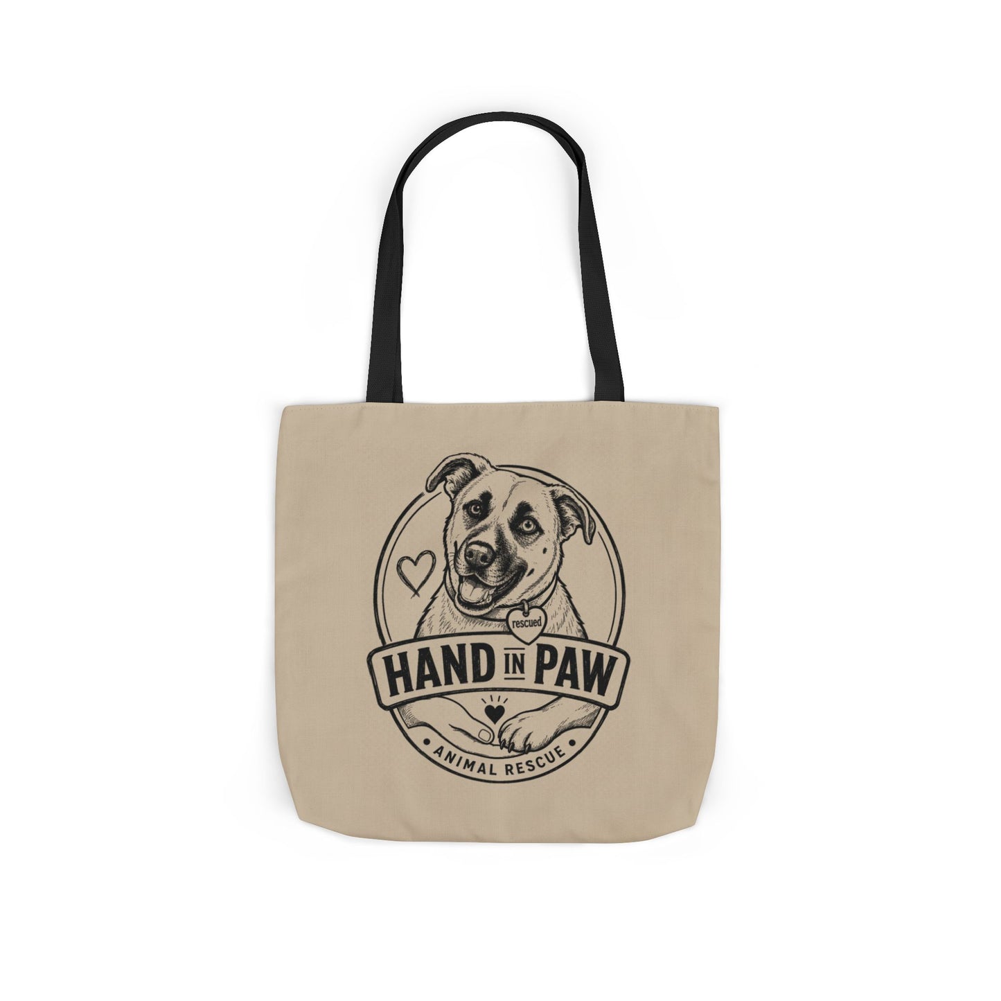 Canvas Tote Bag - Vintage Sketch Dogs Pattern