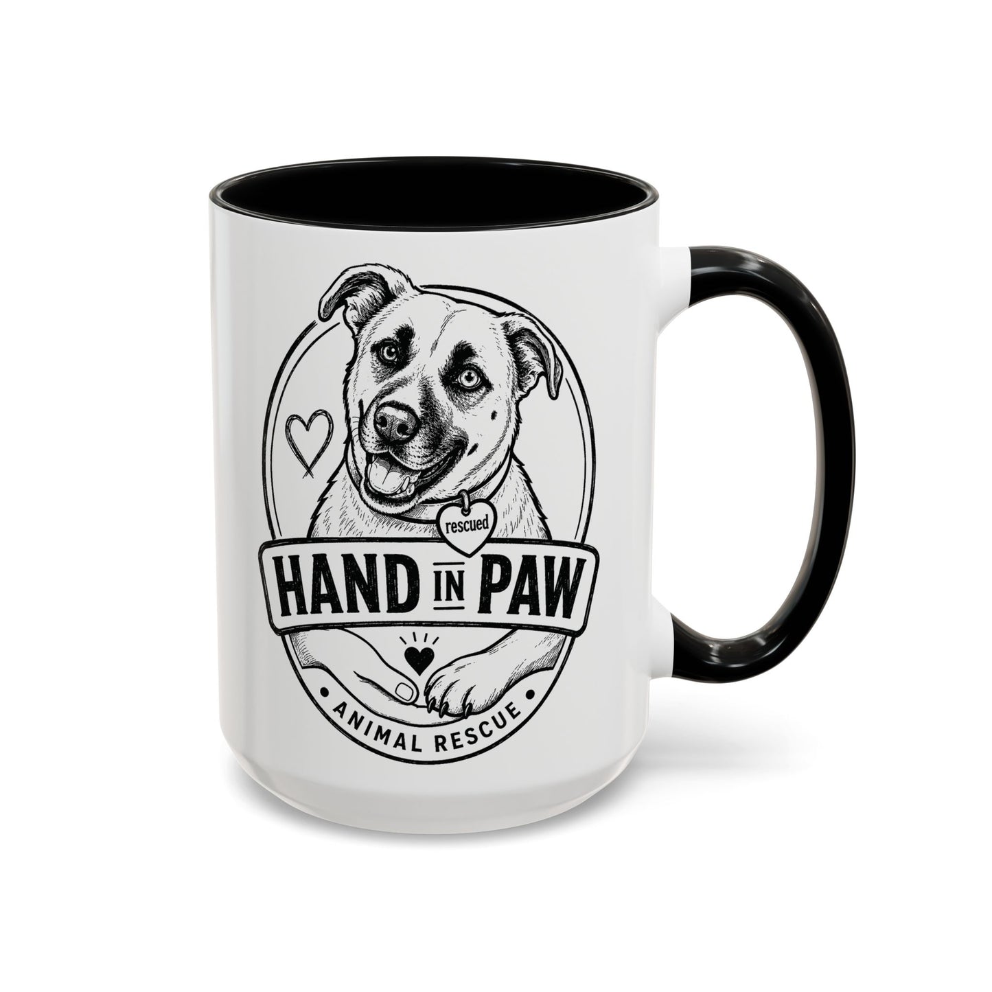 Hand in Paw Logo Mug