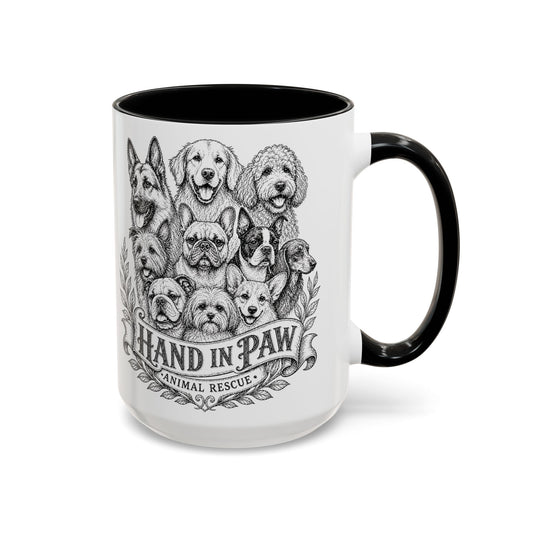 Vintage Animal Sketch Hand in Paw Logo Mug