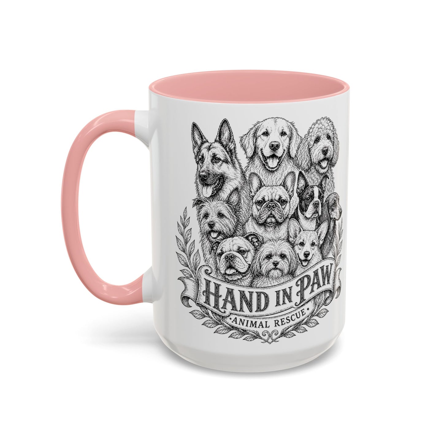 Vintage Animal Sketch Hand in Paw Logo Mug