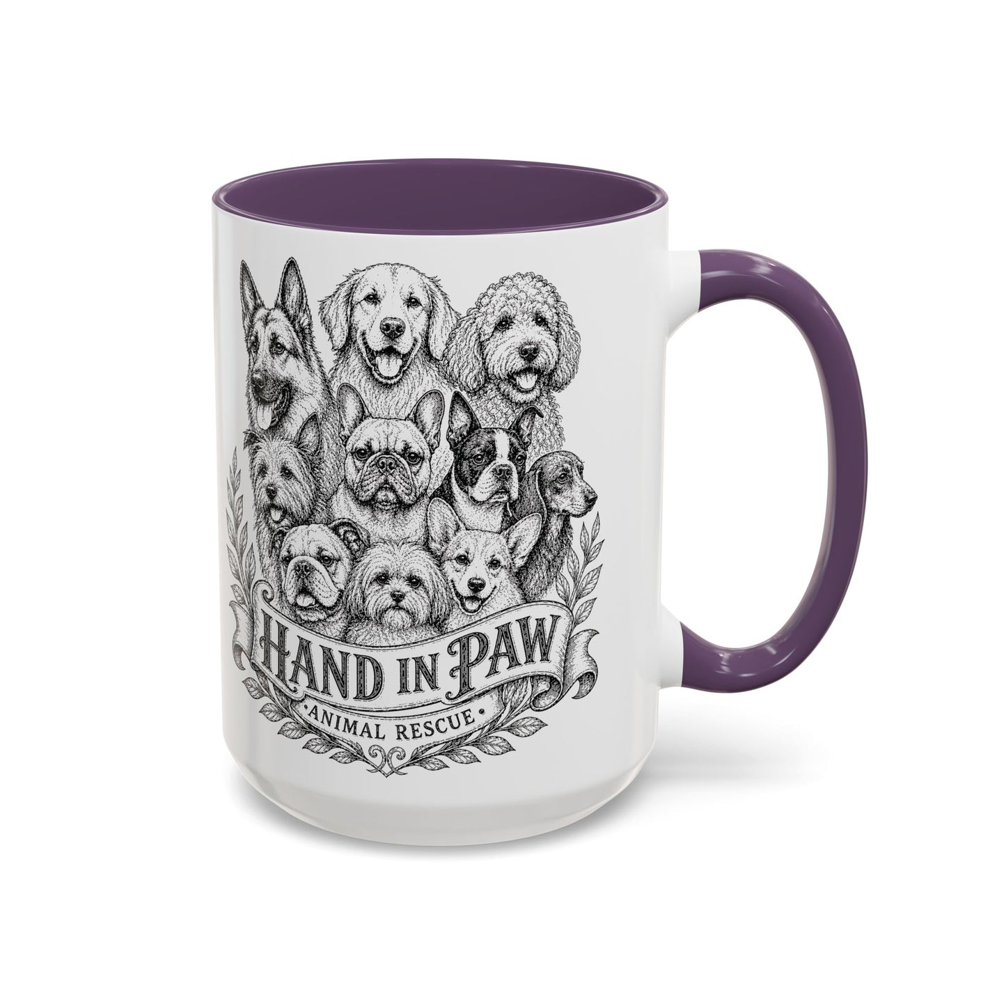 Vintage Animal Sketch Hand in Paw Logo Mug