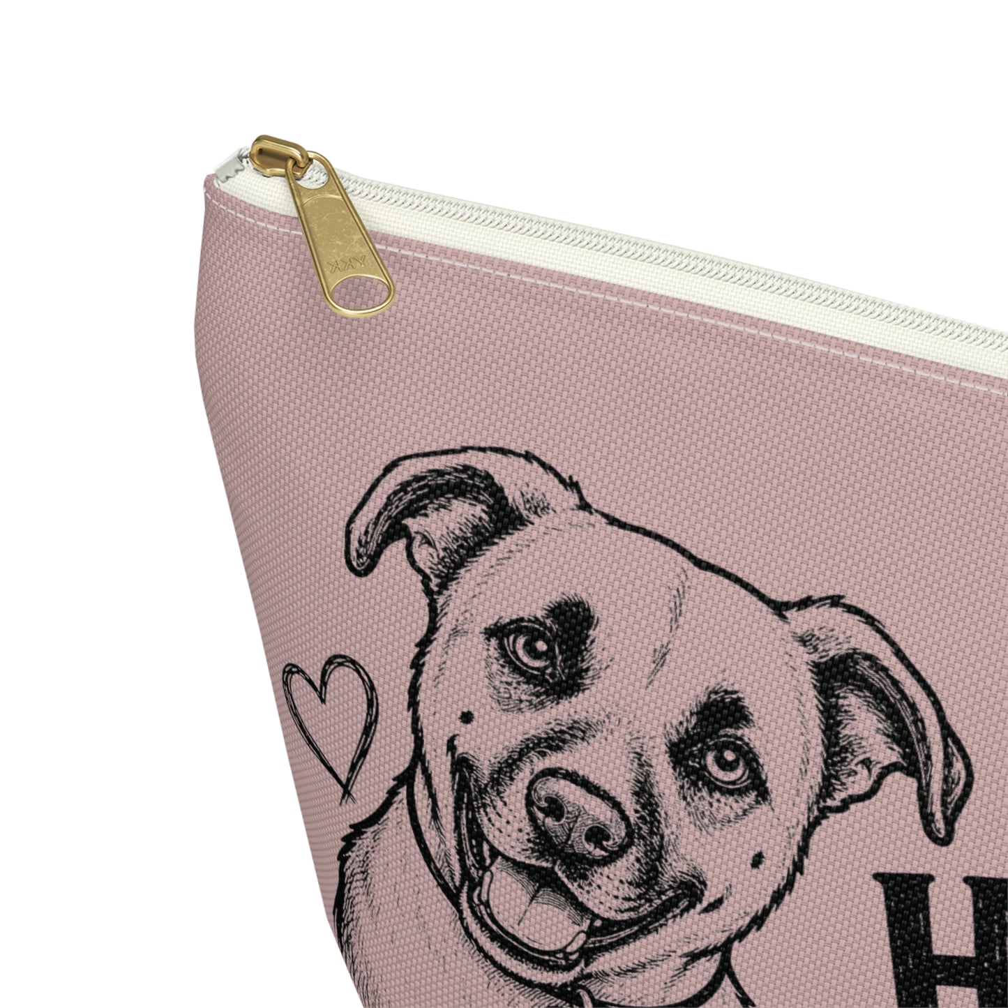 Hand in Paw Accessory Pouch — Zippered T‑Bottom Makeup & Travel Organizer