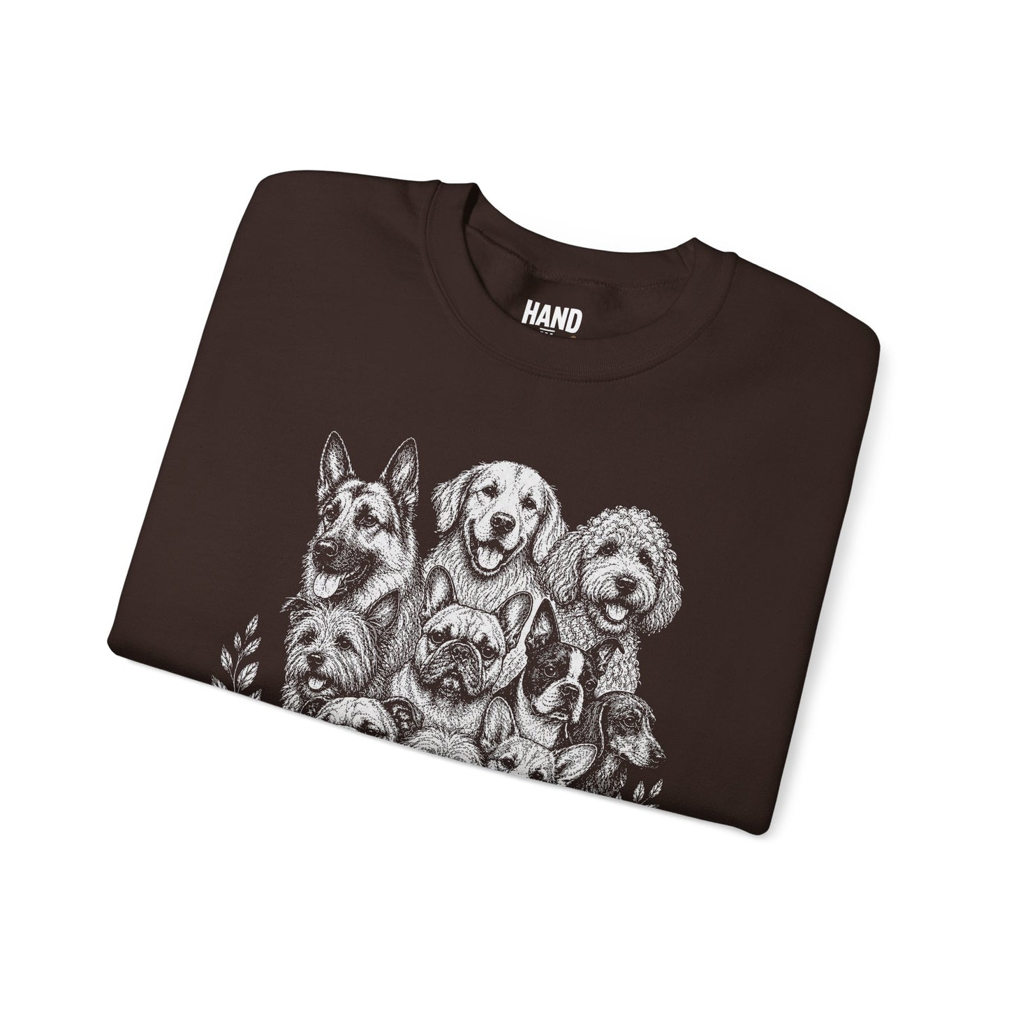 Hand in Paw Animal Rescue - Vintage Animal Sketch Unisex Crewneck Sweatshirt
