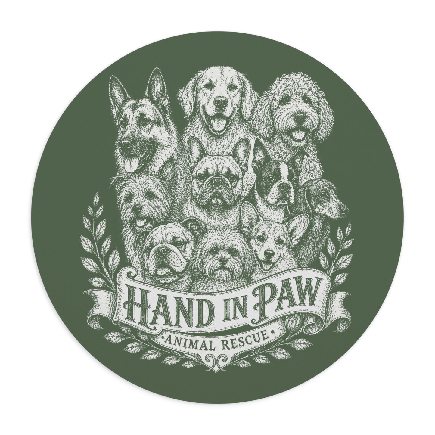 Vintage Animal Sketch Design Mouse Pad