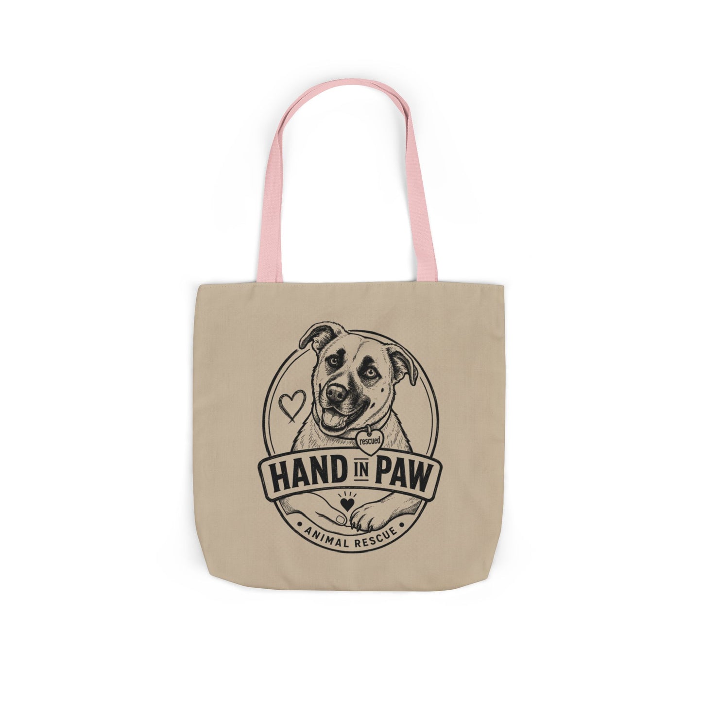 Canvas Tote Bag - Vintage Sketch Dogs Pattern