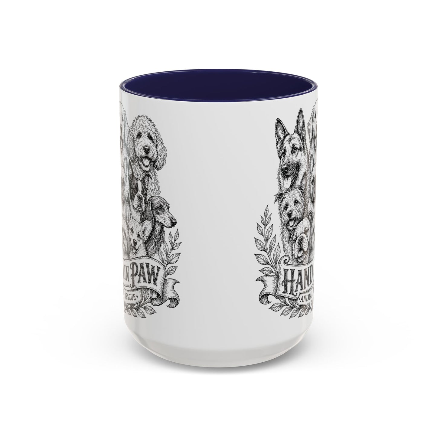 Vintage Animal Sketch Hand in Paw Logo Mug