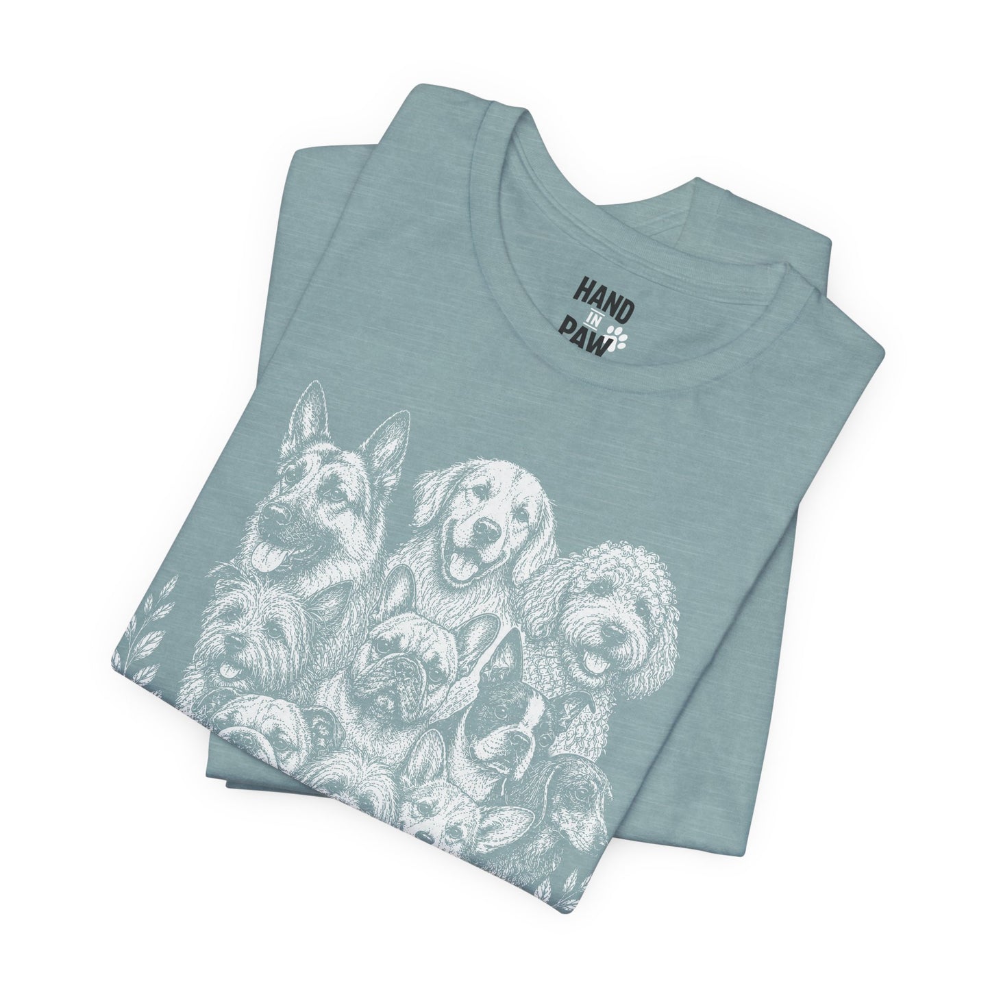 Hand in Paw Animal Rescue - Vintage Animal Sketch Logo T-Shirt