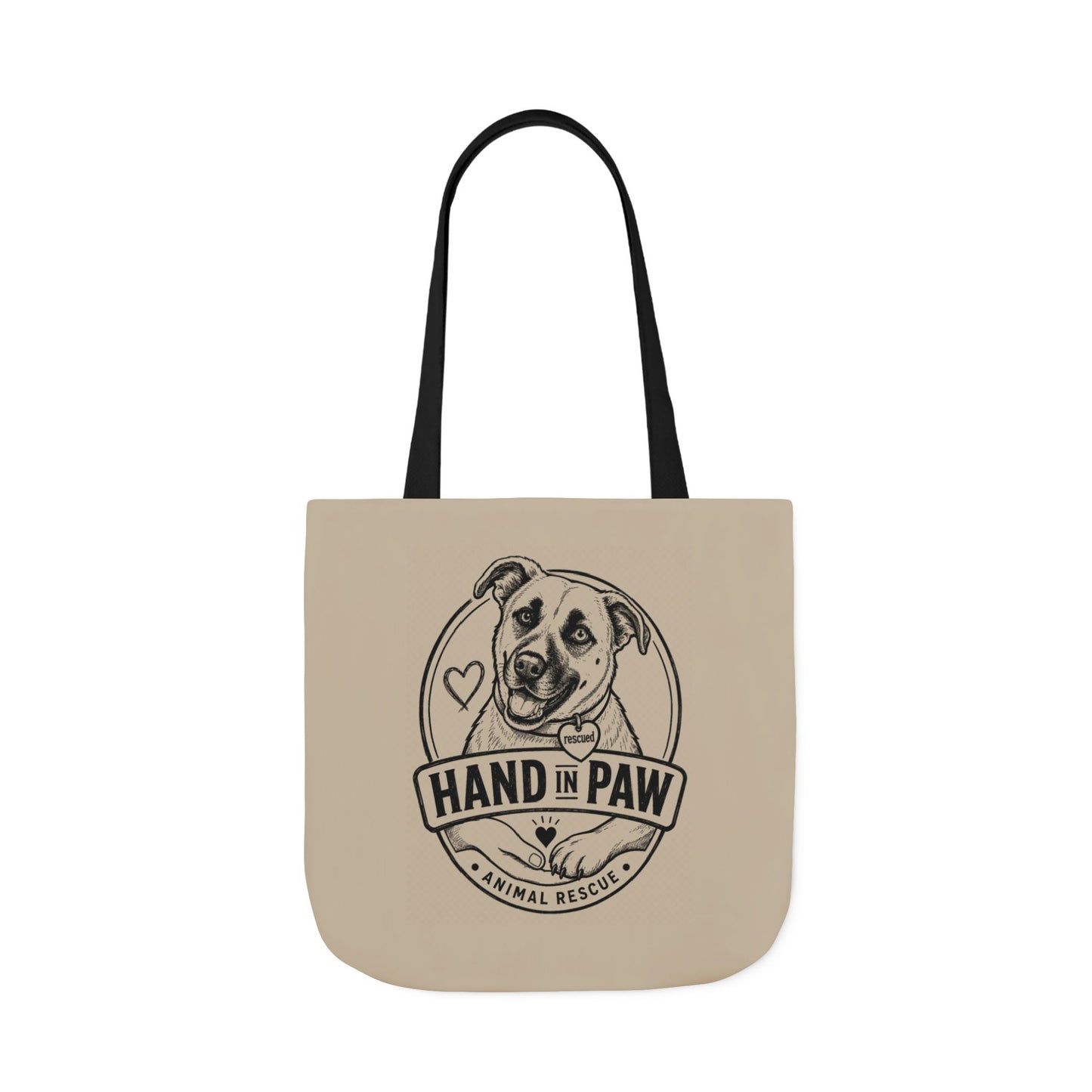 Canvas Tote Bag - Vintage Sketch Dogs Pattern