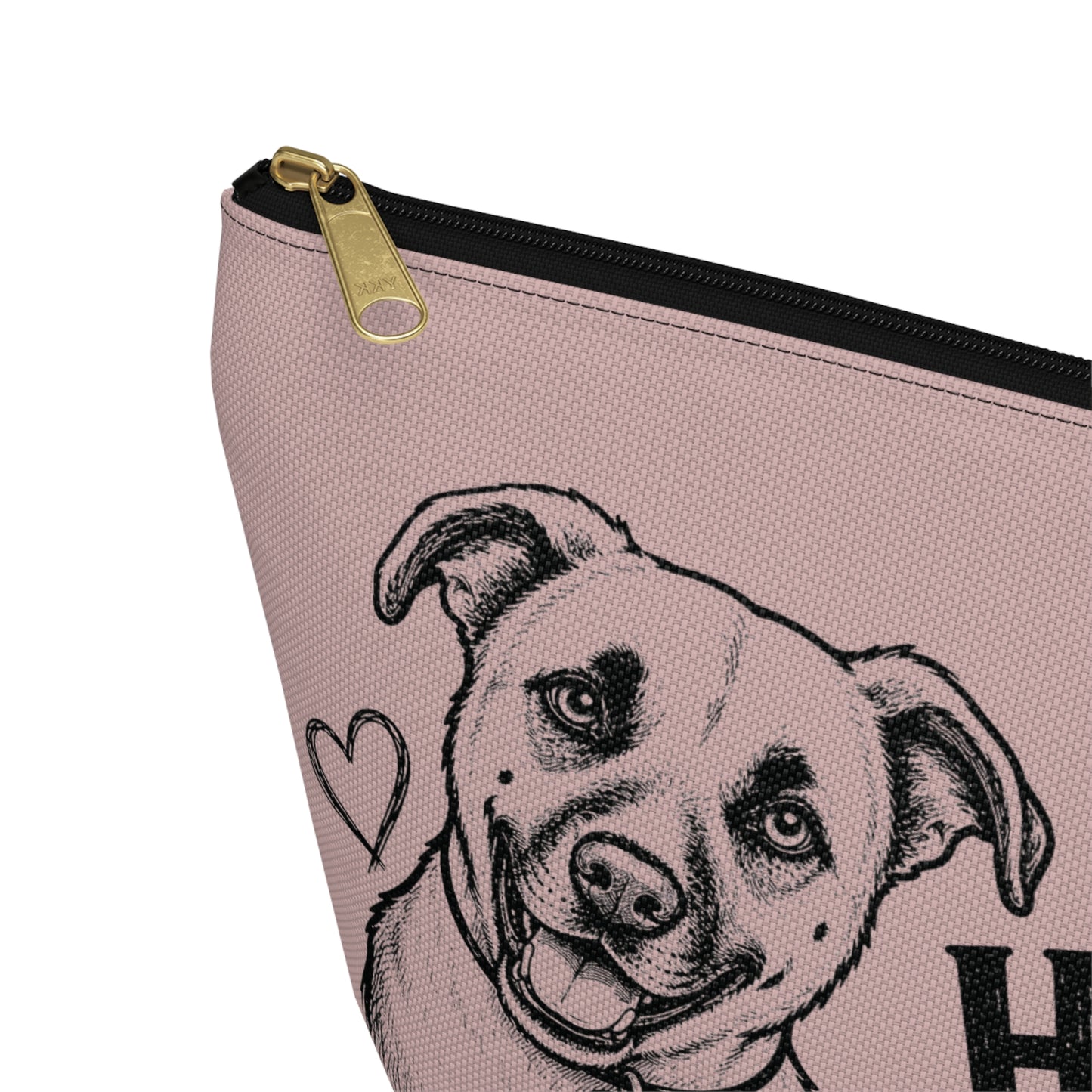 Hand in Paw Accessory Pouch — Zippered T‑Bottom Makeup & Travel Organizer