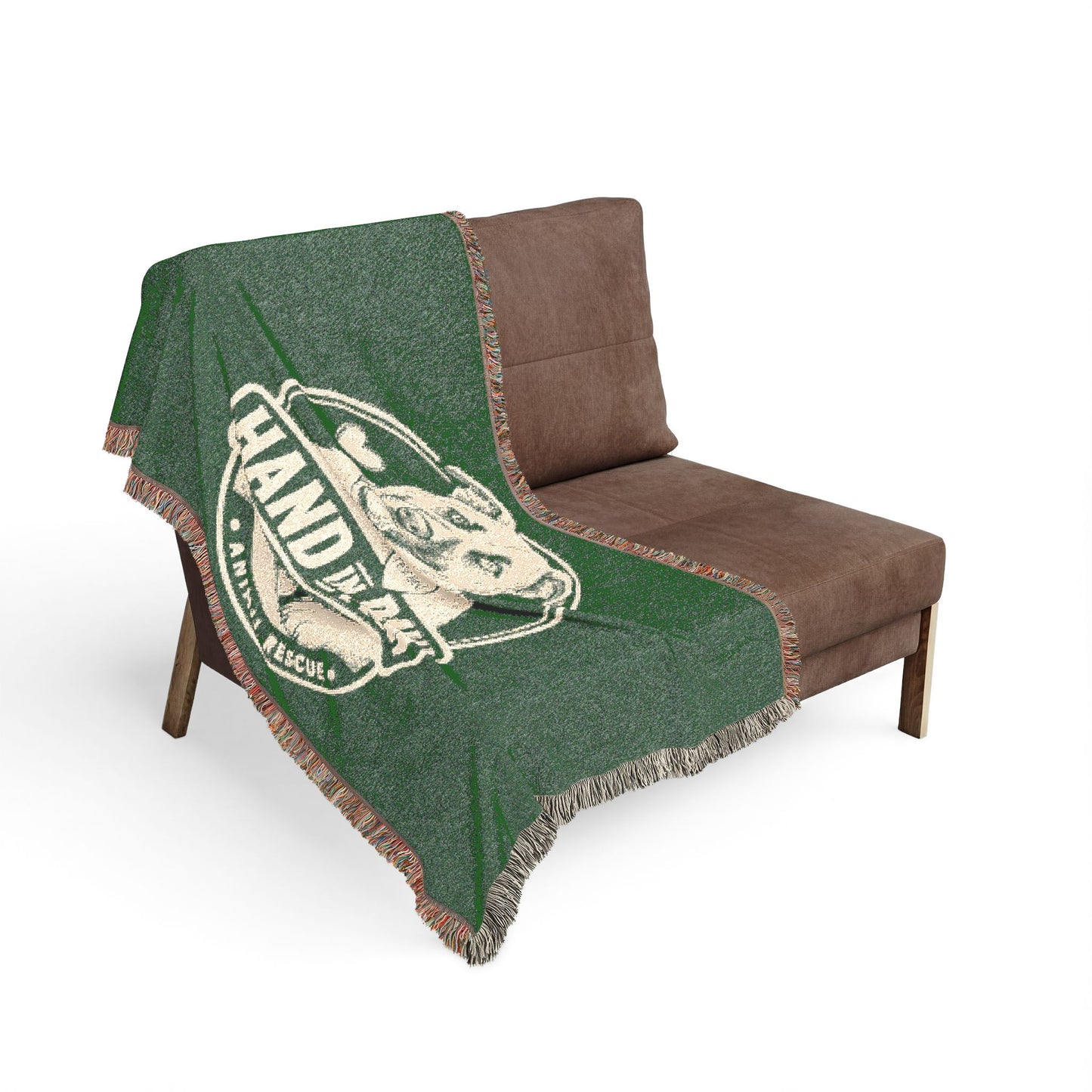 Hand in Paw Logo Woven Green Blanket
