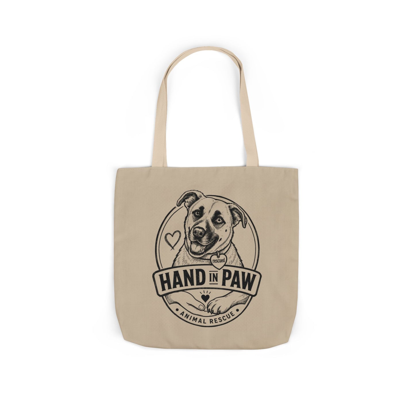 Canvas Tote Bag - Vintage Sketch Dogs Pattern