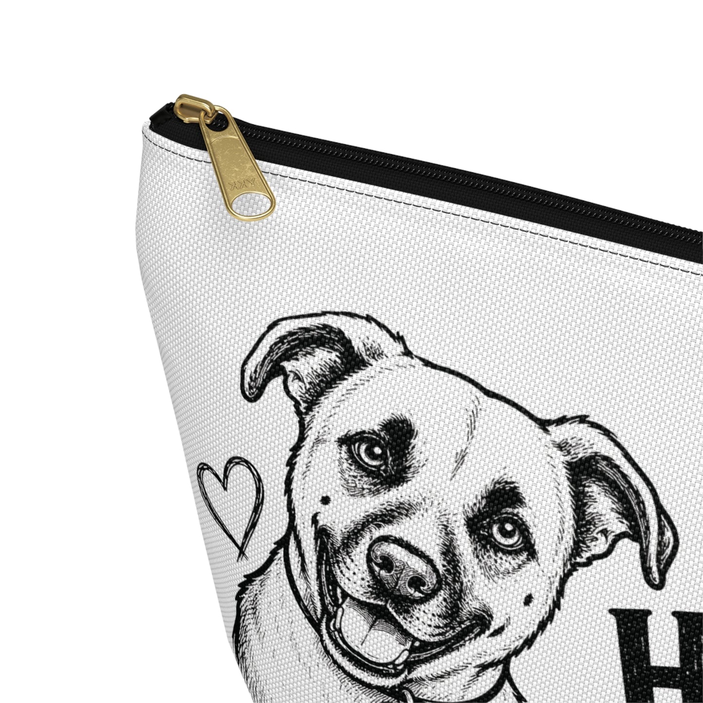 Hand in Paw Accessory Pouch — Zippered T‑Bottom Makeup & Travel Organizer
