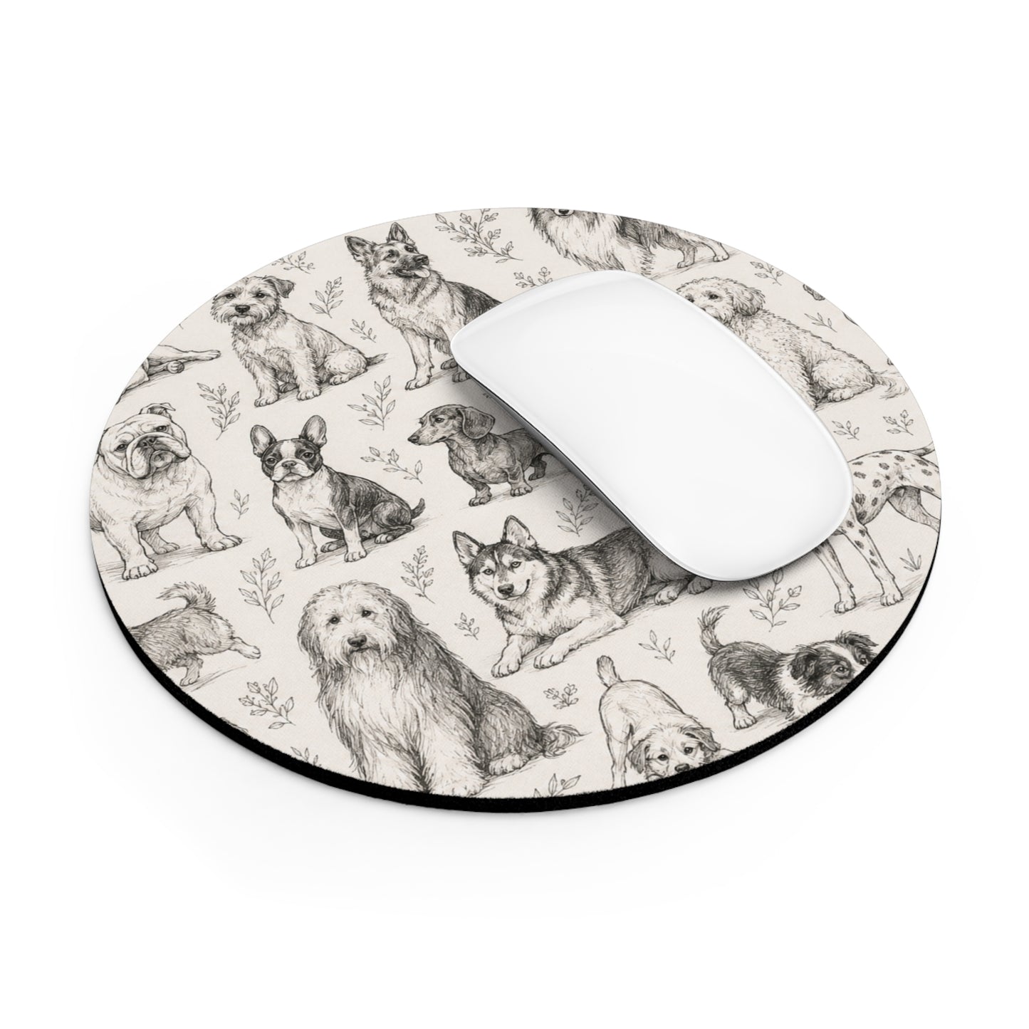 Rescue Dog Pattern Mouse Pad