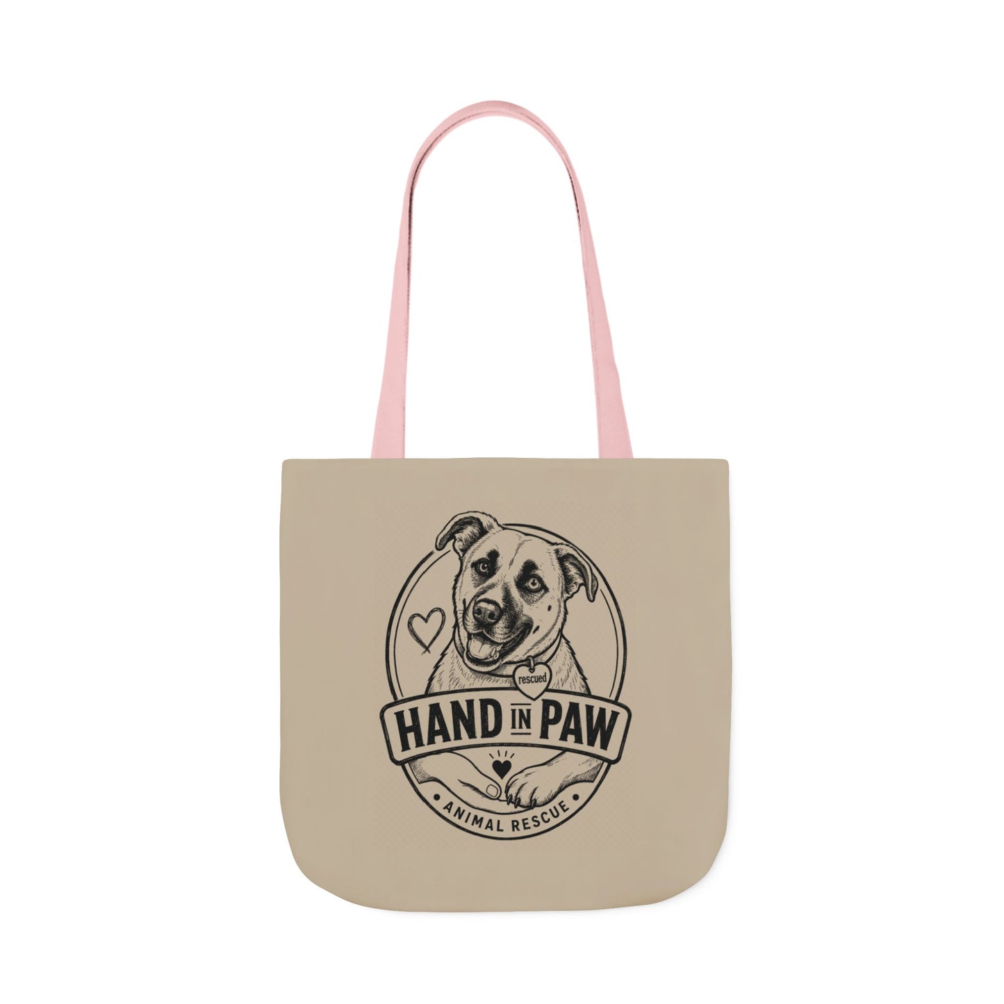 Canvas Tote Bag - Vintage Sketch Dogs Pattern