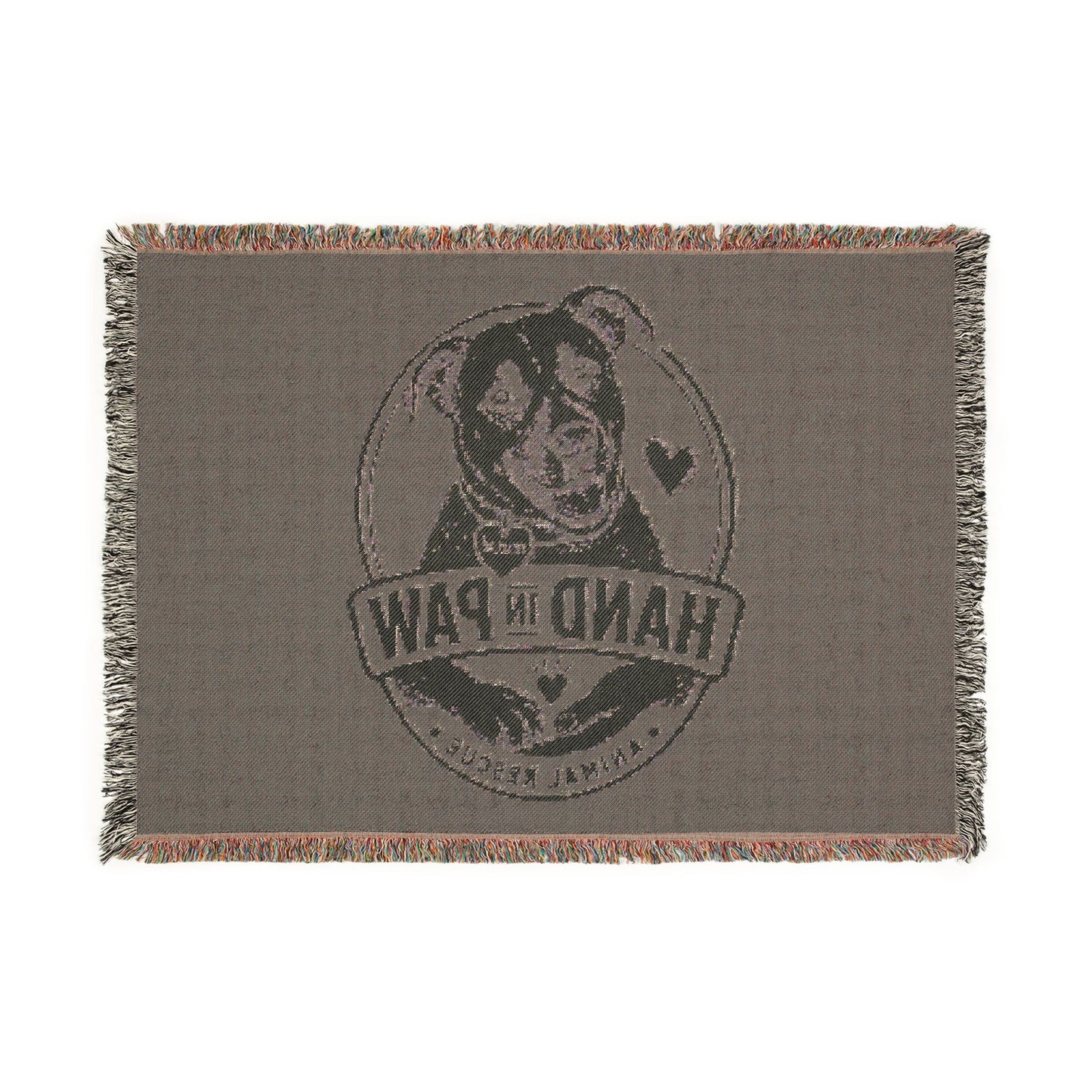 Hand in Paw Logo Woven Green Blanket