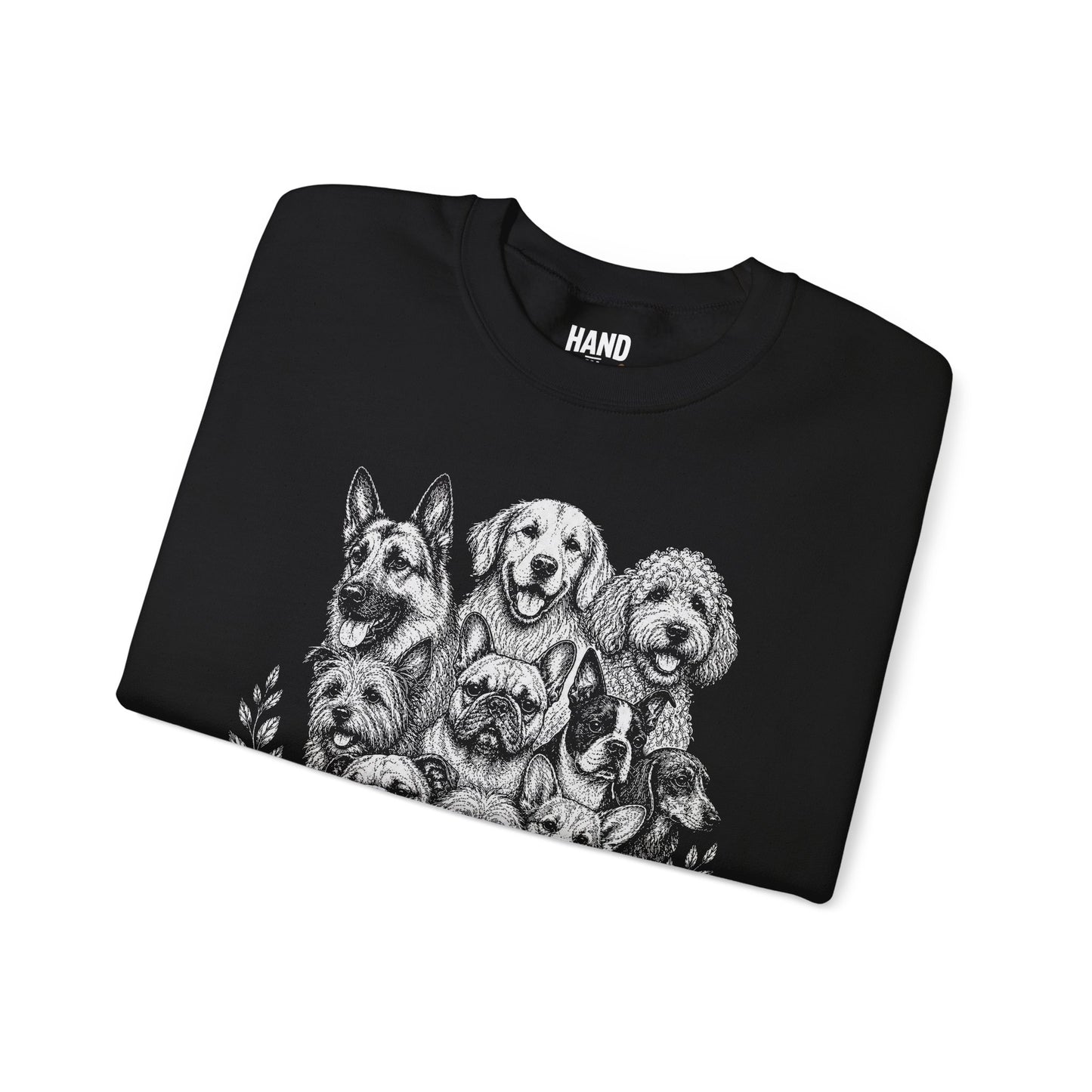 Hand in Paw Animal Rescue - Vintage Animal Sketch Unisex Crewneck Sweatshirt