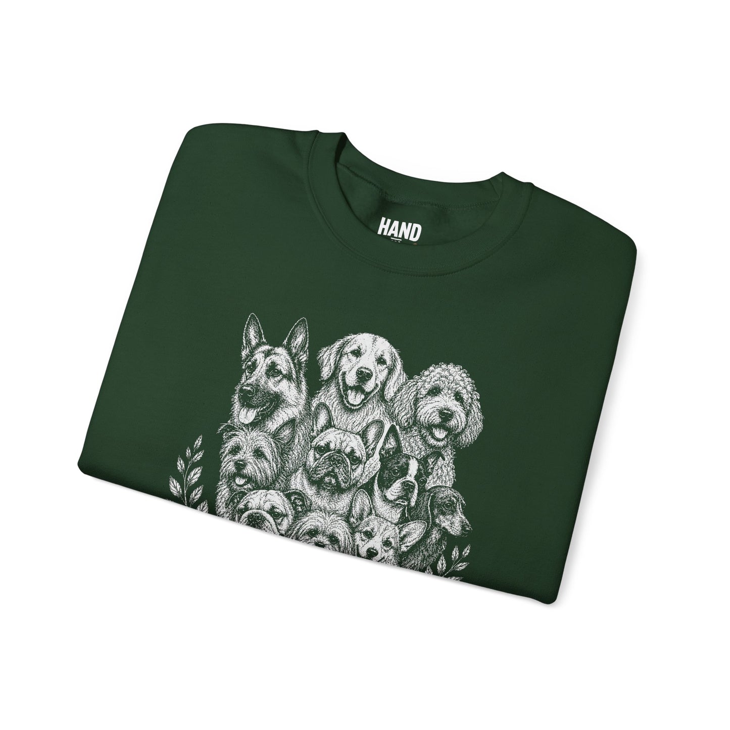 Hand in Paw Animal Rescue - Vintage Animal Sketch Unisex Crewneck Sweatshirt