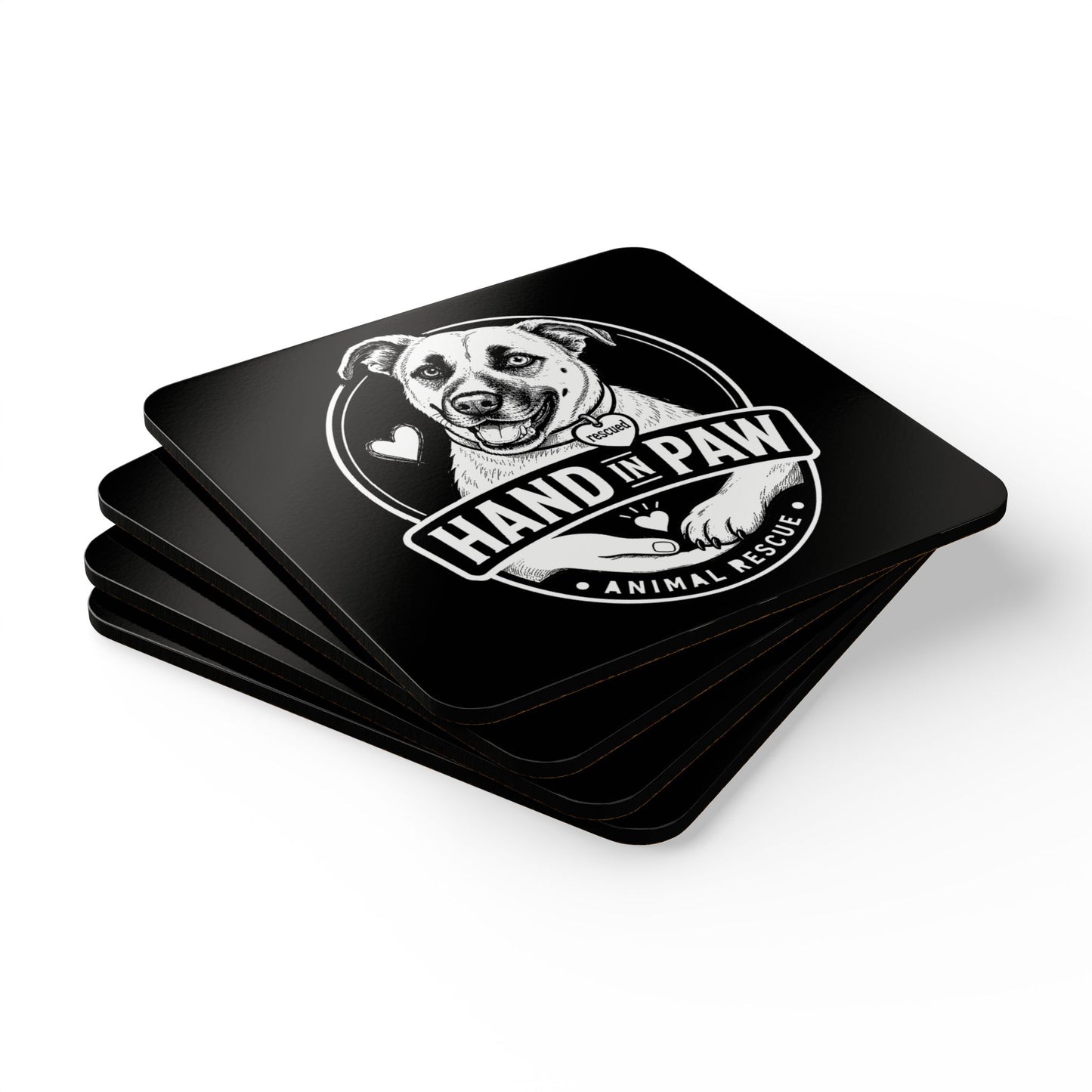 Hand in Paw Coaster Set — (4-Pack)
