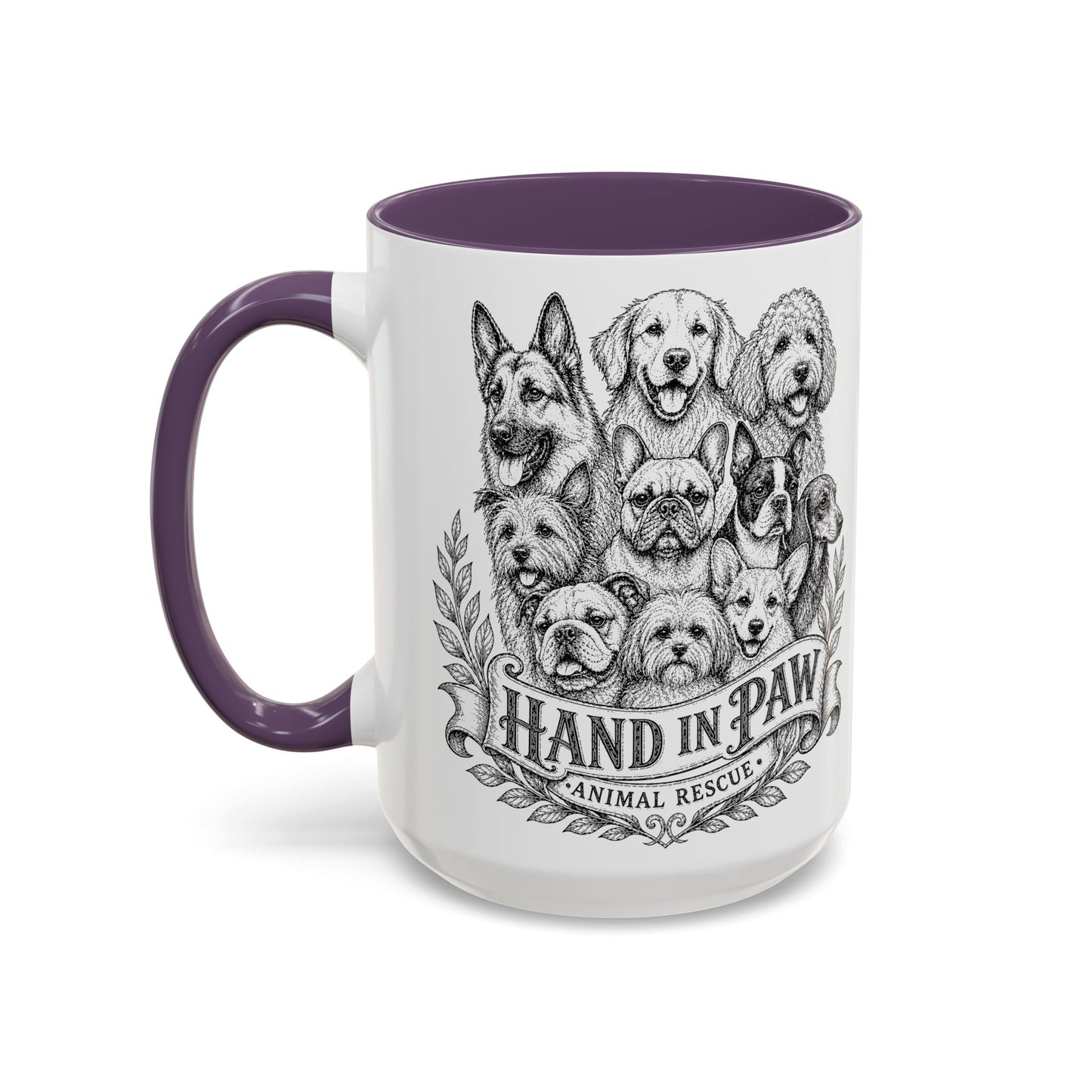 Vintage Animal Sketch Hand in Paw Logo Mug