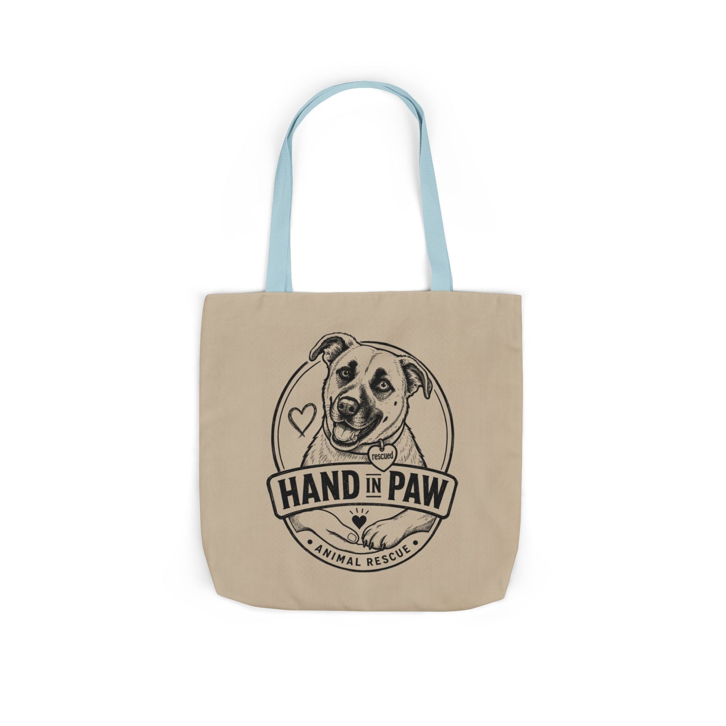 Canvas Tote Bag - Vintage Sketch Dogs Pattern