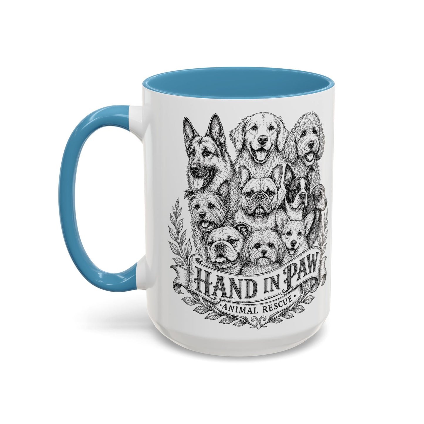 Vintage Animal Sketch Hand in Paw Logo Mug