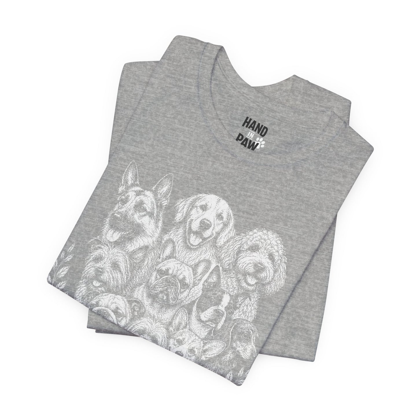 Hand in Paw Animal Rescue - Vintage Animal Sketch Logo T-Shirt