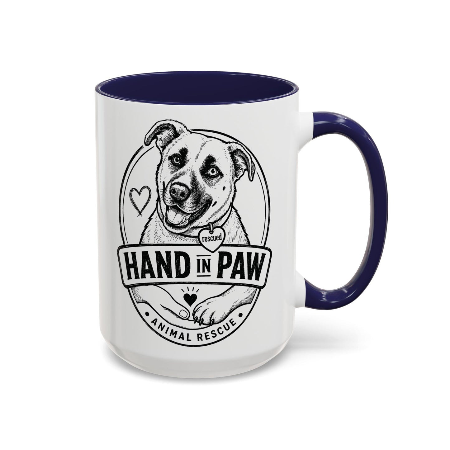 Hand in Paw Logo Mug