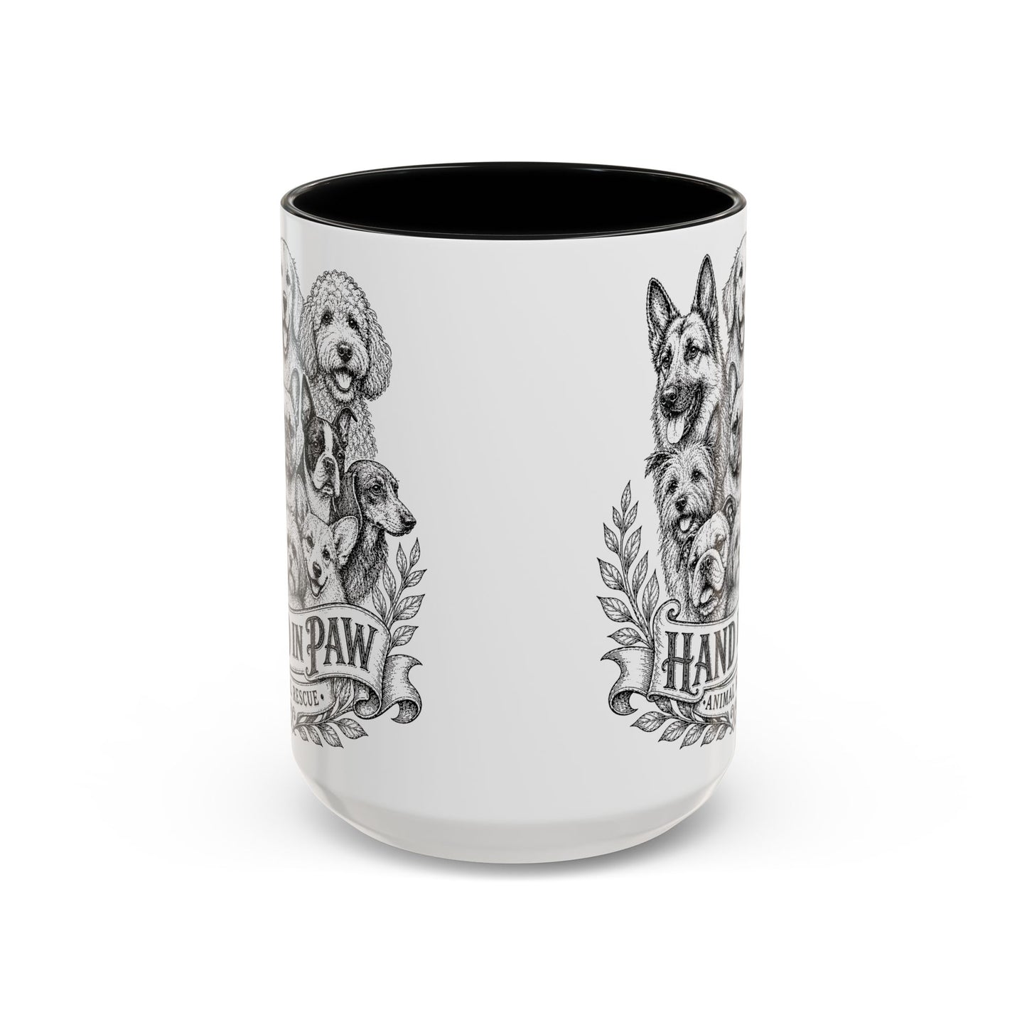 Vintage Animal Sketch Hand in Paw Logo Mug