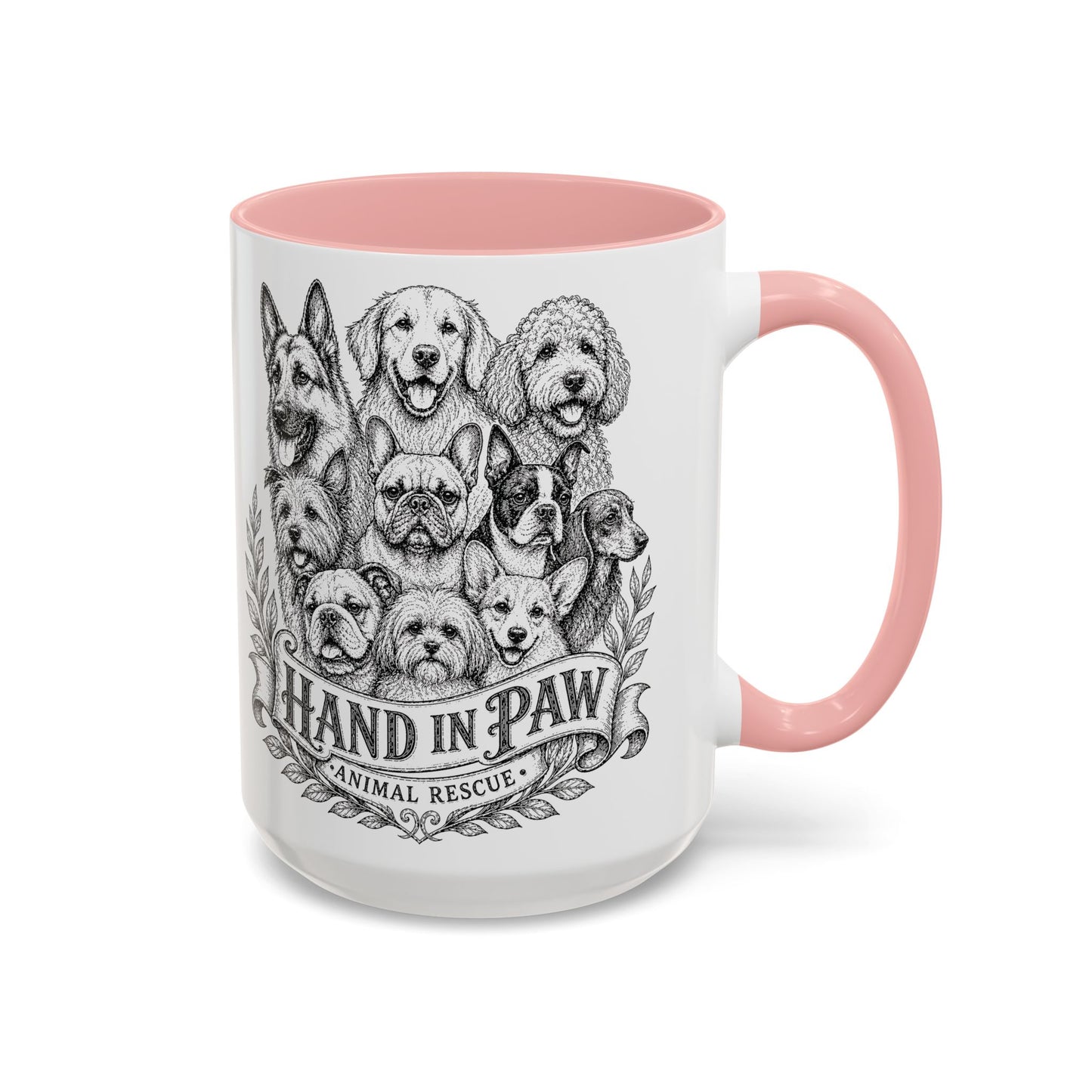 Vintage Animal Sketch Hand in Paw Logo Mug