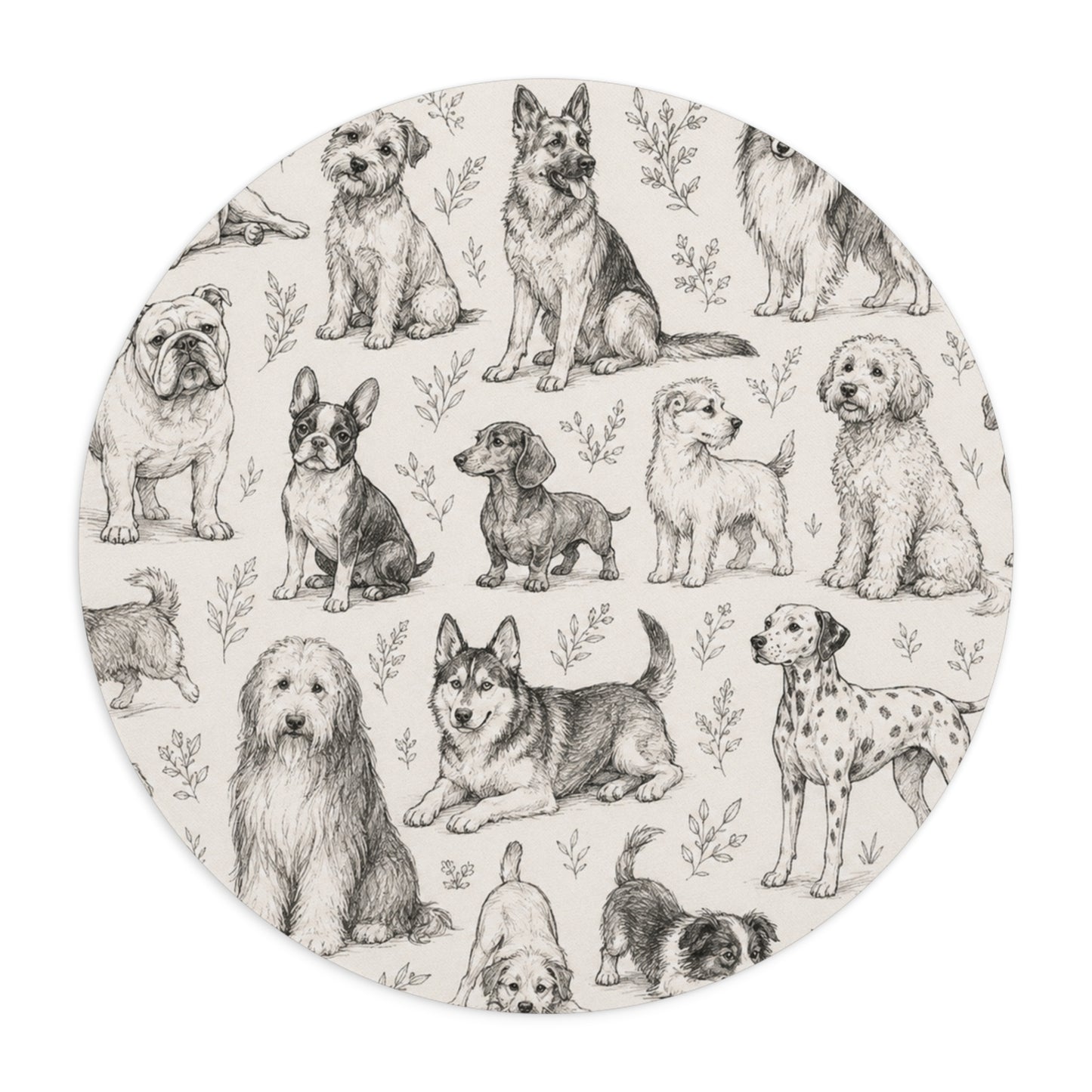 Rescue Dog Pattern Mouse Pad
