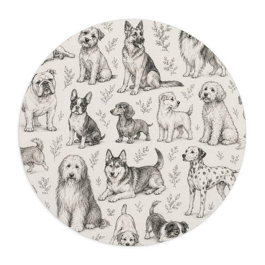 Rescue Dog Pattern Mouse Pad