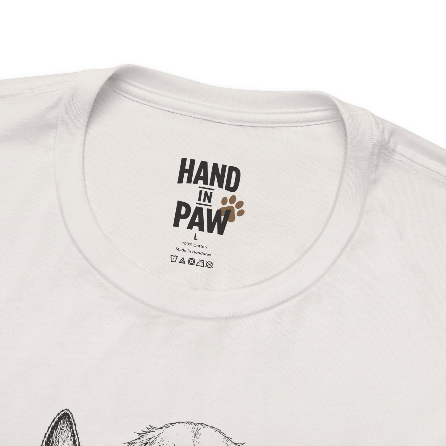 Hand in Paw Animal Rescue - Vintage Animal Sketch Logo T-Shirt