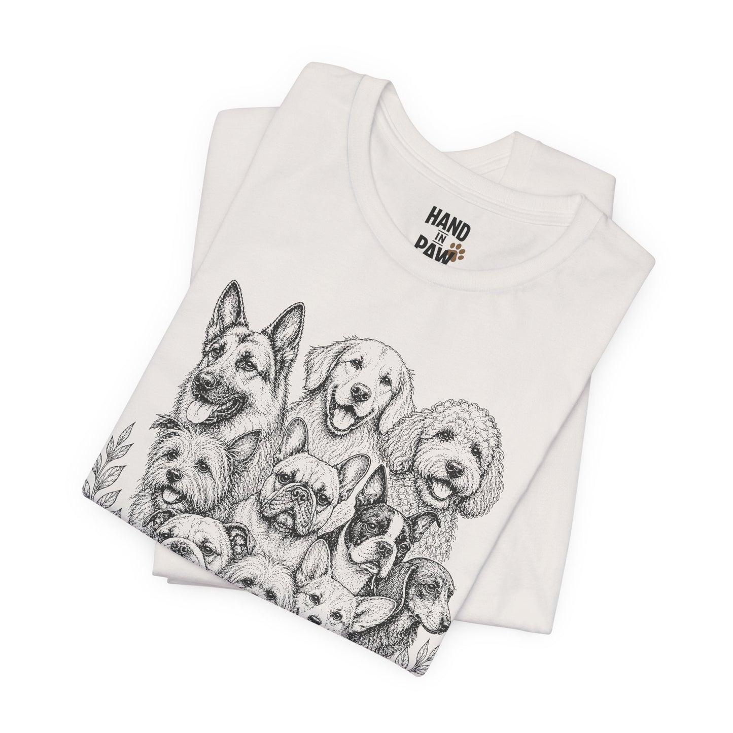 Hand in Paw Animal Rescue - Vintage Animal Sketch Logo T-Shirt